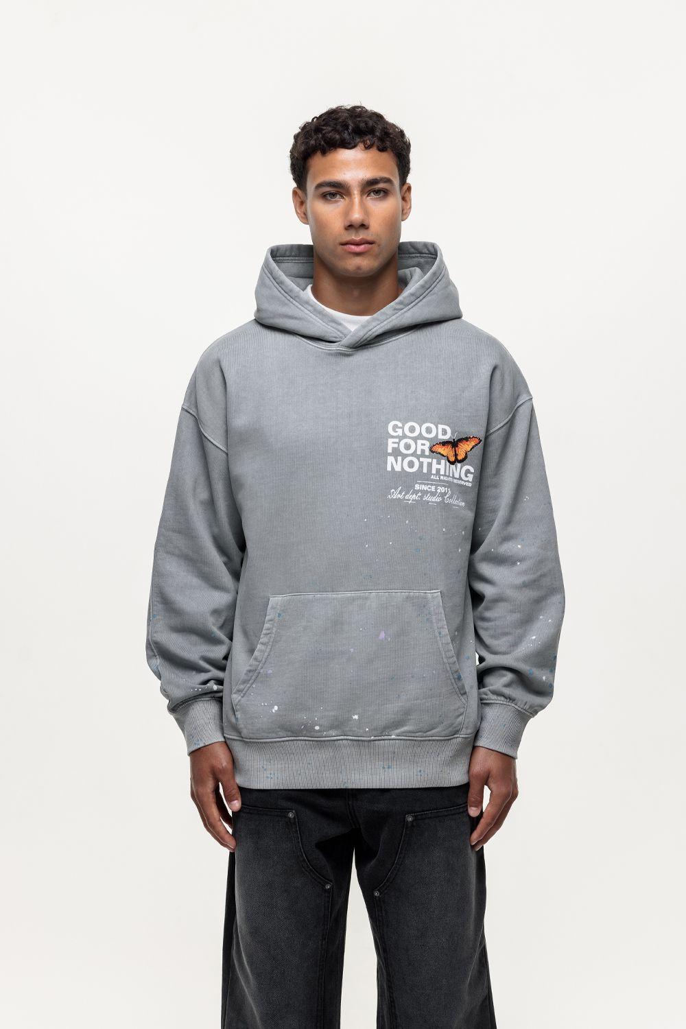 Splatter Detail Hoodie by GOOD FOR NOTHING