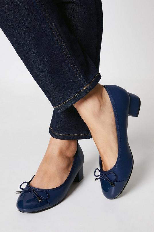 Good For The Sole: Talia Comfort Block Heel Ballet Pumps by GOOD FOR THE SOLE
