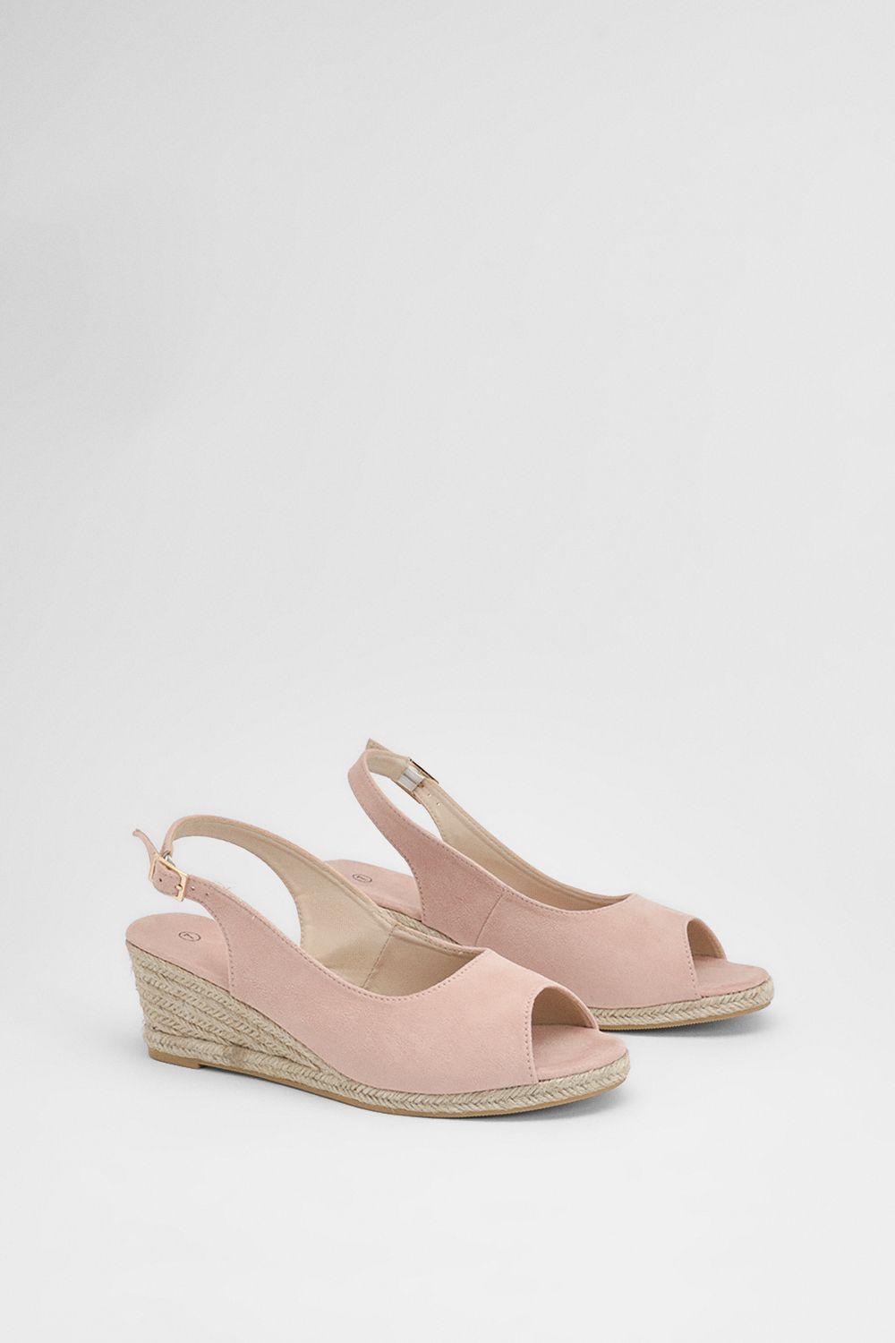 Good For The Sole: Wide Fit Reese Canvas Espadrille Wedge Sandals by GOOD FOR THE SOLE