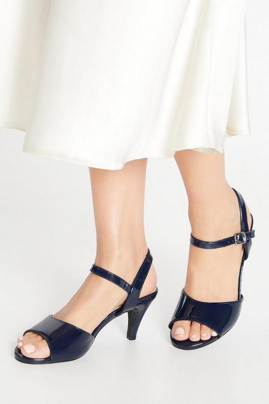 Good For The Sole: Wide Fit Trish Peep Toe Heeled Sandals by GOOD FOR THE SOLE Good For The Sole: Wide Fit Trish Peep Toe Heeled Sandals by GOOD FOR THE SOLE