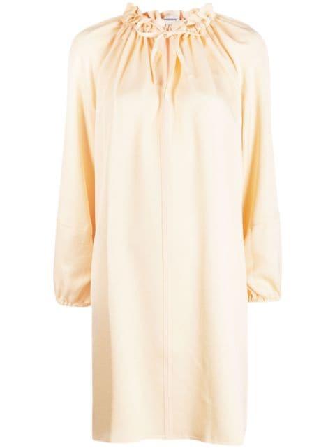tie-fastening wide-sleeves dress by GOODIOUS