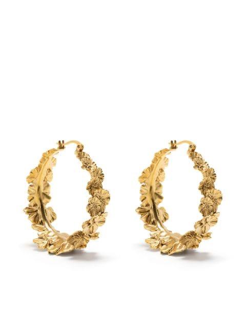 Talisman flower hoop earrings by GOOSSENS