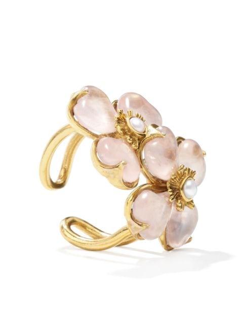 Toi & Moi Clover gold-plated ring by GOOSSENS