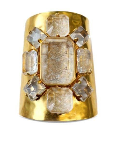 faceted-stone detail cuff by GOOSSENS