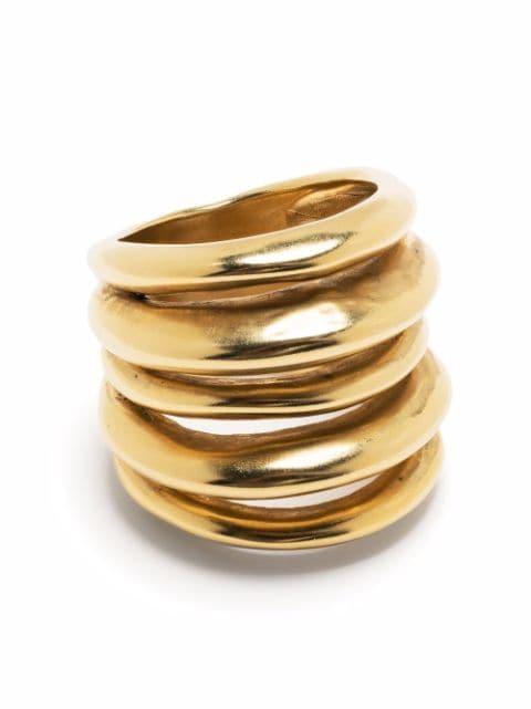 spirale 24kt gold-plated ring by GOOSSENS