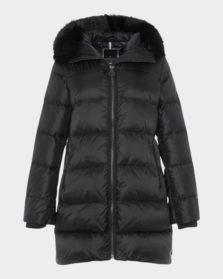 Apres-Ski Jacket With Detachable Toscana Lamb Hood Trim by GORSKI