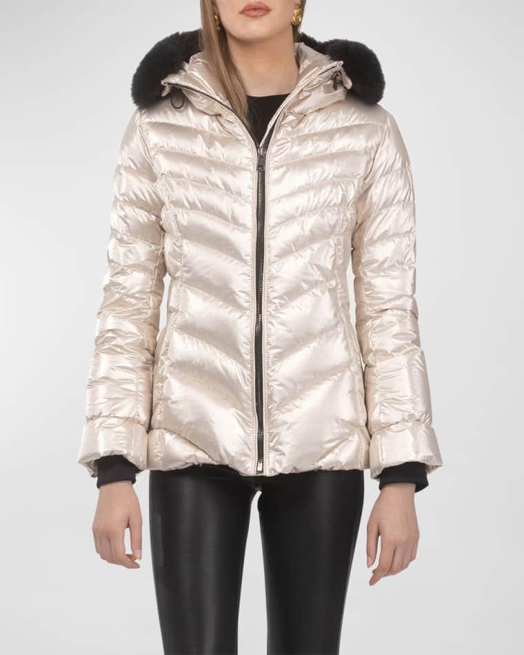 Apres-Ski Jacket With Detachable Toscana Lamb Shearling Hood Trim by GORSKI