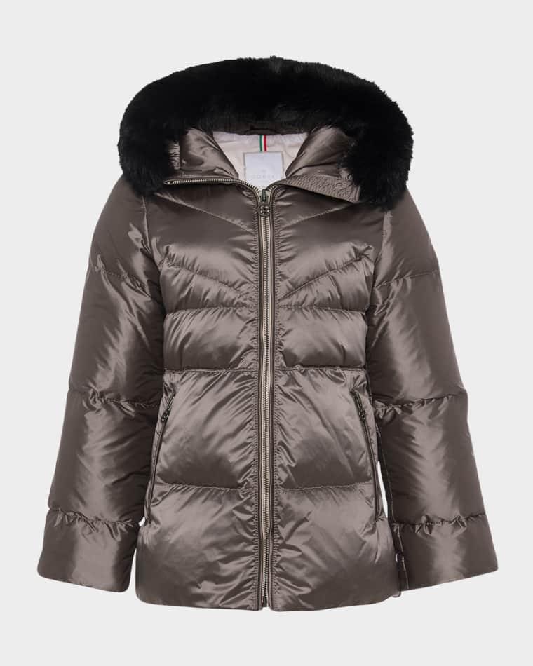Apres-Ski Jacket With Detachable Toscana Lamb Shearling Hood Trim by GORSKI