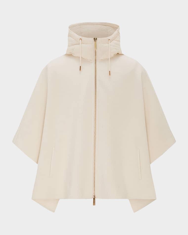 Cashmere And Wool Hooded Poncho by GORSKI