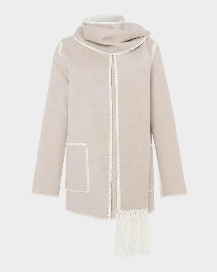 Cashmere-Wool Jacket With Detachable Scarf by GORSKI