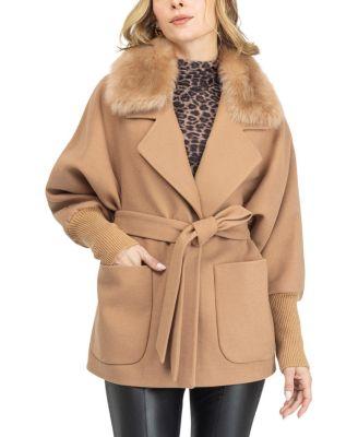 Fabric Jacket with Detachable Shearling Lamb Collar by GORSKI