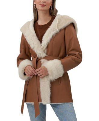 Hooded Shearling Lamb Jacket by GORSKI