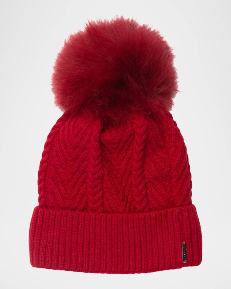 Knit Hat With Select Lamb Pom by GORSKI
