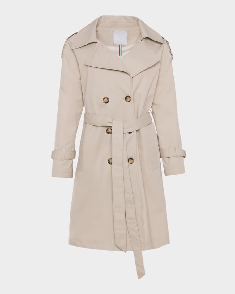 Lightweight Belted Double-Breasted Trench Coat by GORSKI