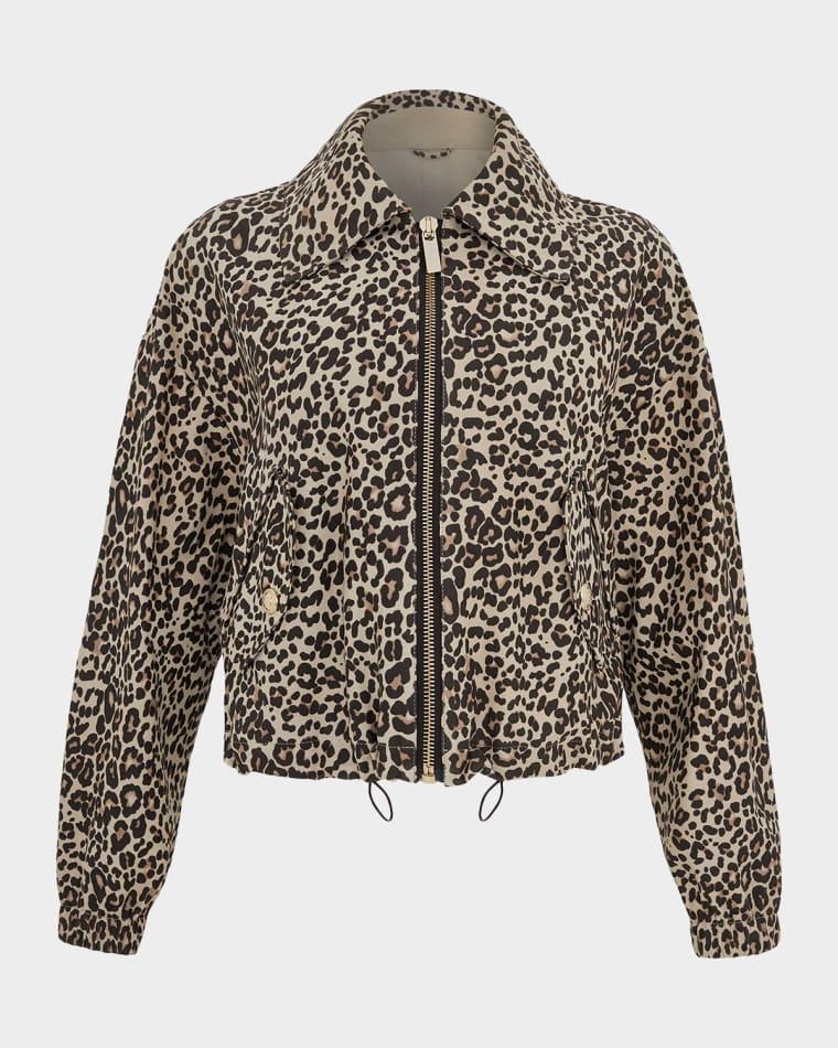 Metis Leopard-Print Suede Drawstring Jacket by GORSKI