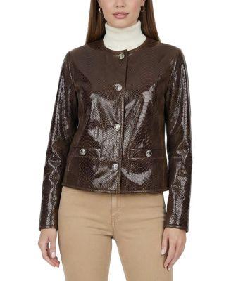 Metis Suede Pythn Printed Jacket by GORSKI