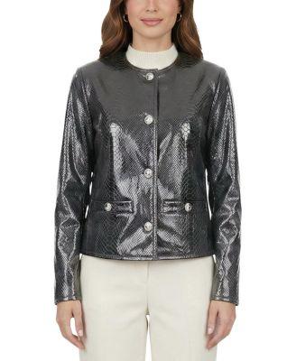 Metis Suede Pythn Printed Jacket by GORSKI
