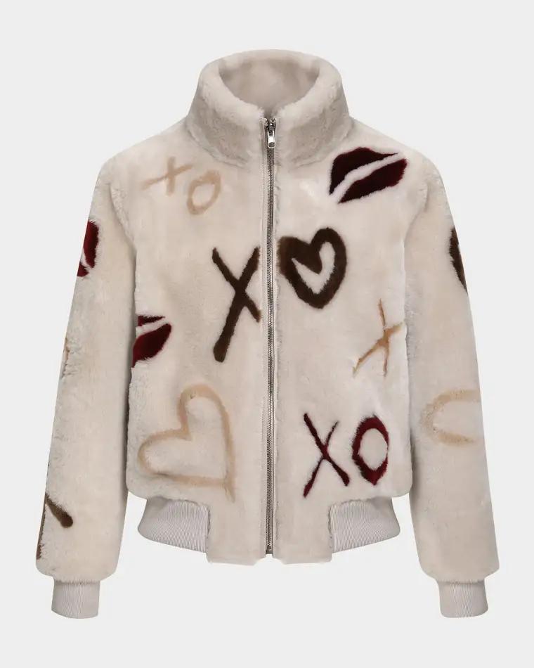 Reversible Love Merino Shearing Lamb Bomber Jacket by GORSKI