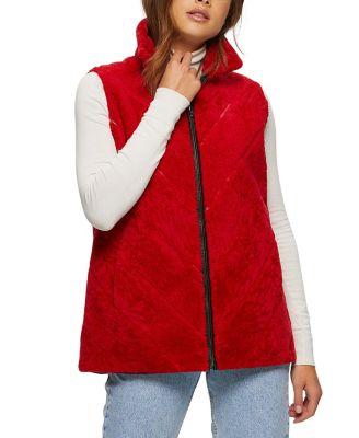 Reversible Shearling Lamb Vest by GORSKI