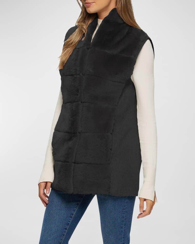 Reversible Shearling Lamb Vest with Cashmere-Blend Back by GORSKI