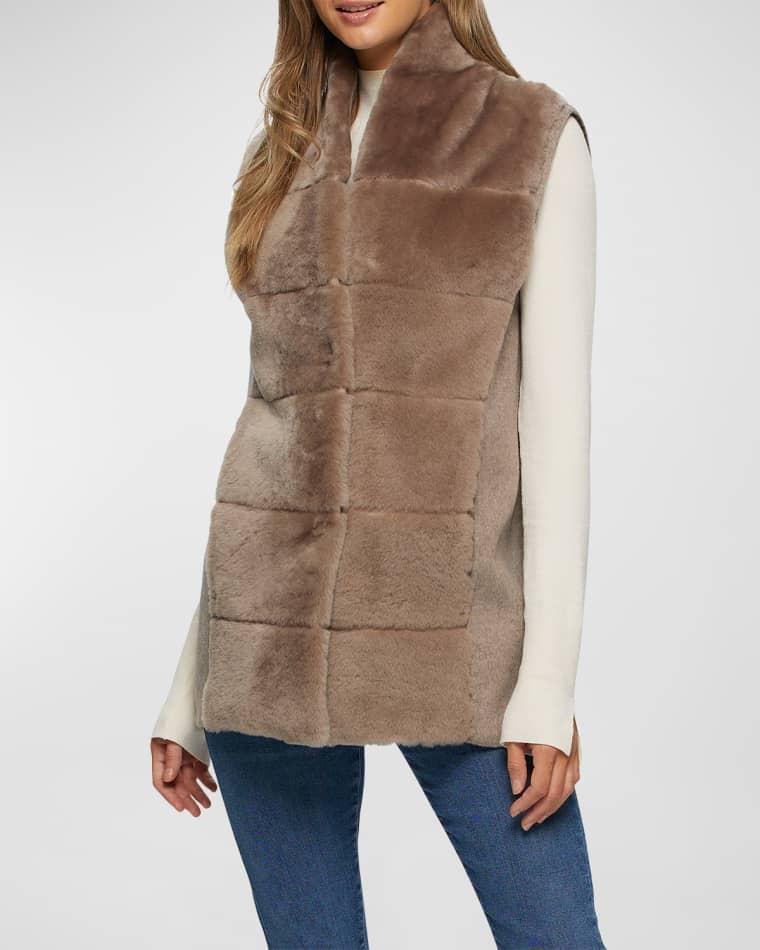 Reversible Shearling Lamb Vest with Cashmere-Blend Back by GORSKI