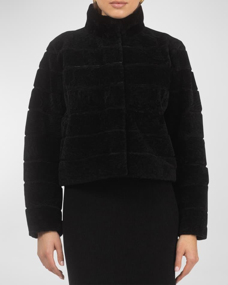 Reversible Textured Lamb Shearling Jacket by GORSKI