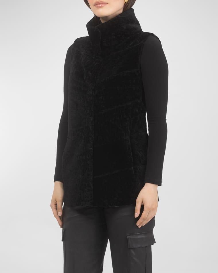 Reversible Textured Lamb Shearling Vest by GORSKI