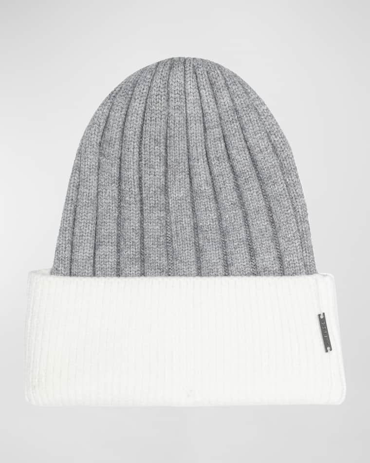 Ribbed Knit Two-Tone Beanie by GORSKI
