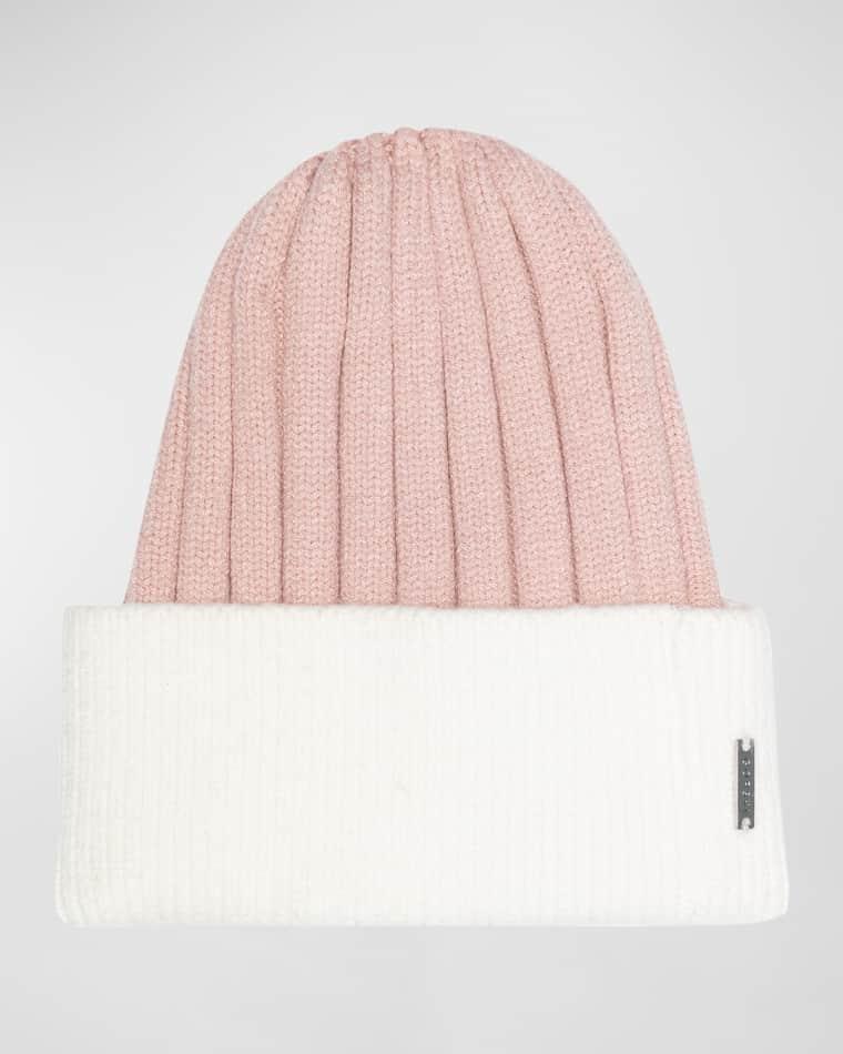 Ribbed Knit Two-Tone Beanie by GORSKI