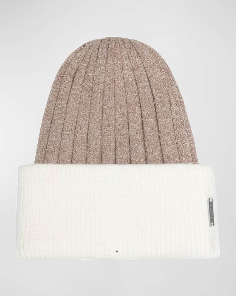 Ribbed Knit Two-Tone Beanie by GORSKI