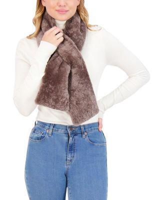 Silky Shearling Lamb Pull-Through Scarf by GORSKI