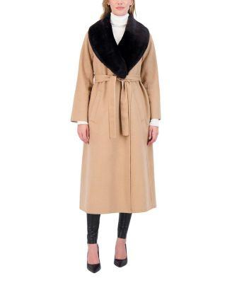 Wool with Shearling Lamb Collared Coat by GORSKI