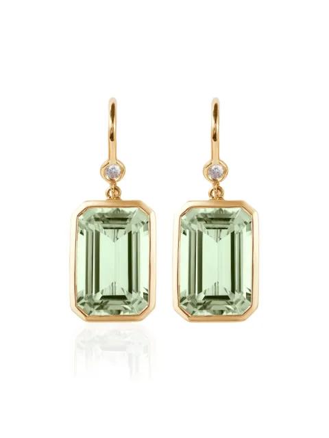 Gossip emerald-cut earrings by GOSHWARA