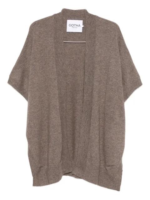 short-sleeved open-front cardigan by GOTHA