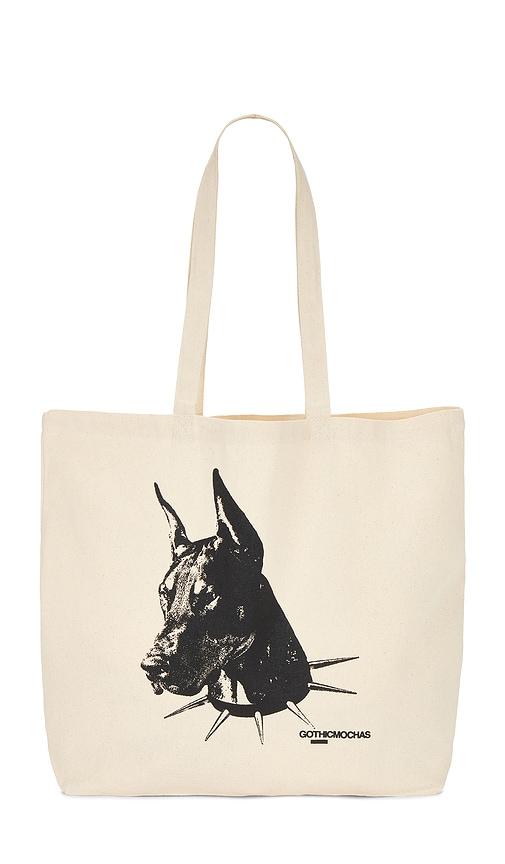 Gothicmochas Pet Adoption Tote Bag in Cream by GOTHICMOCHAS