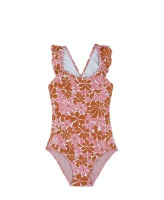 Girls' Summer Memories Square Neck Ruffle One Piece - Little Kid by GOTTEX KIDS