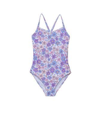 Girls' Vintage Flower Criss Cross Back One Piece - Little Kid by GOTTEX KIDS