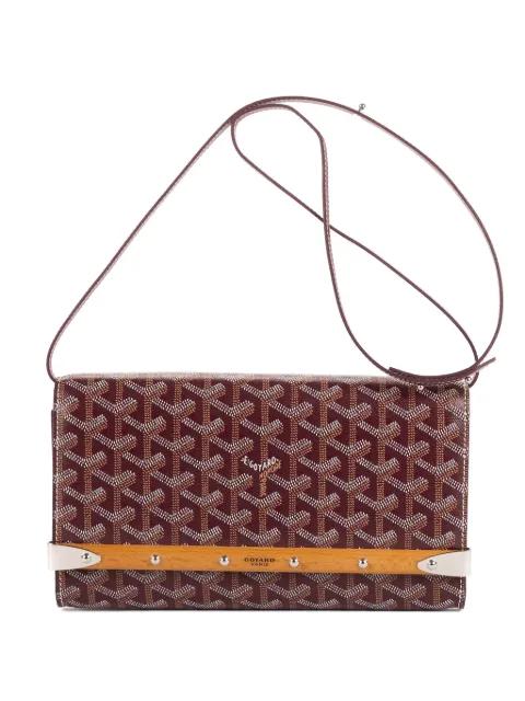 Goyardine wood-trim crossbody bag by GOYARD 
