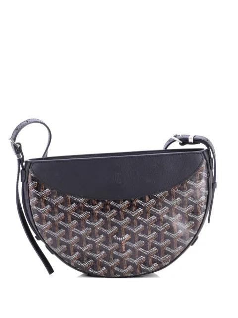 Hirondelle Coated Canvas and Leather shoulder bag by GOYARD 