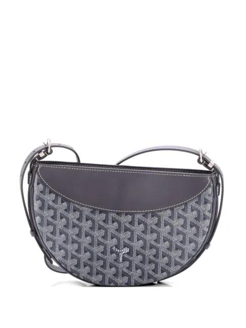 Hirondelle Coated Canvas and Leather shoulder bag by GOYARD 