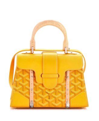 Mini Structured Saigon Top Handle Bag Coated Canvas with Leather by  GOYARD