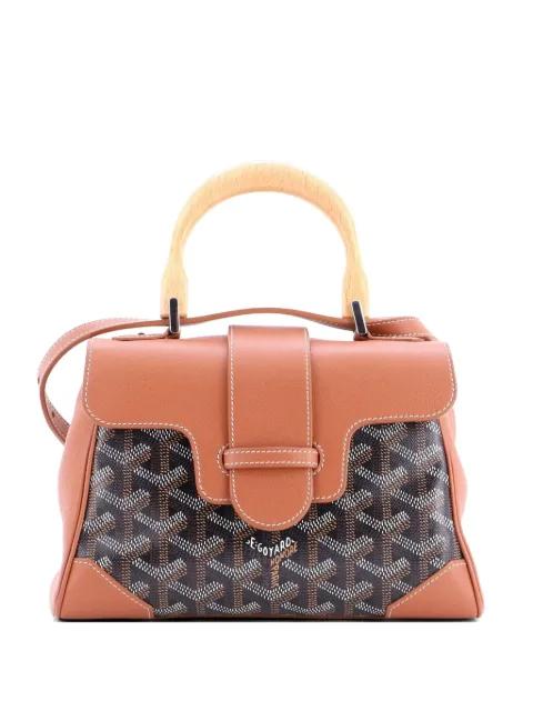 Saigon Top Handle Bag Coated Canvas with Leather Mini shoulder bag by GOYARD 