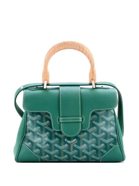 Saigon Top Handle Bag Coated Canvas with Leather Mini shoulder bag by GOYARD 