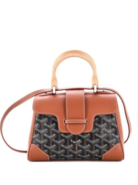 Saigon Top Handle Bag Coated Canvas with Leather Mini shoulder bag by GOYARD 