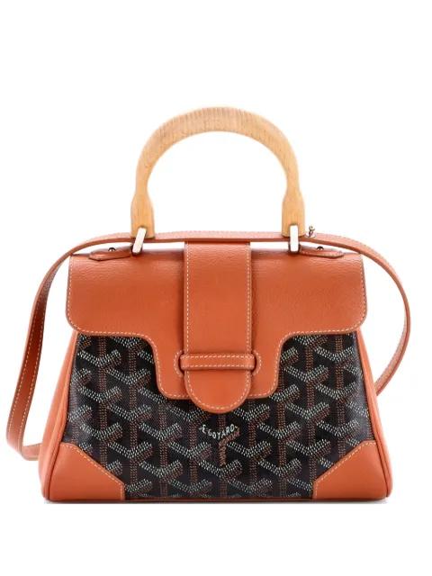 Saigon Top Handle Bag Coated Canvas with Leather Mini shoulder bag by GOYARD 