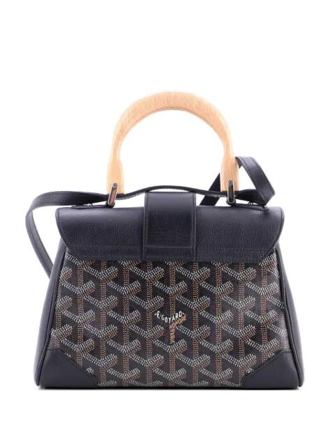 Saigon Top Handle Bag Coated Canvas with Leather Mini shoulder bag by GOYARD 