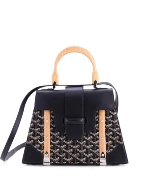 Saigon Top Handle Bag Coated Canvas with Leather PM satchel by GOYARD 