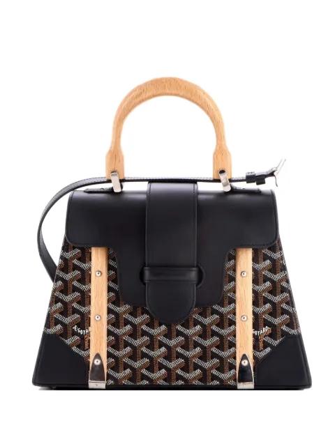 Saigon Top Handle Bag Coated Canvas with Leather PM satchel by GOYARD 
