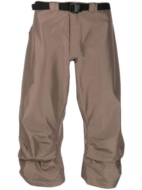 buckle-fastening satin cropped trousers by GR10K