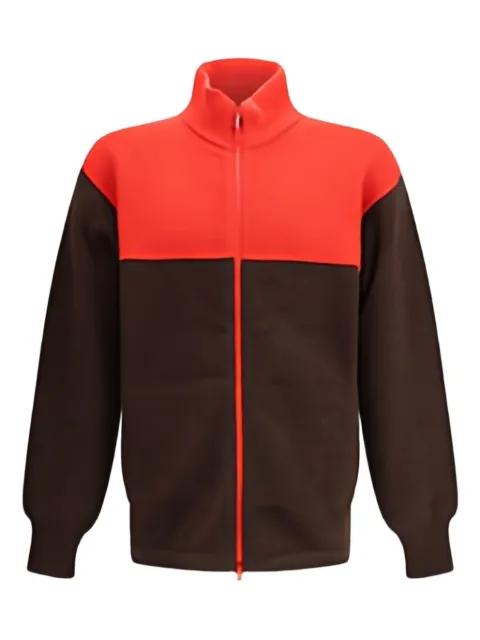 colourblock zip-fastening cardigan by GR10K